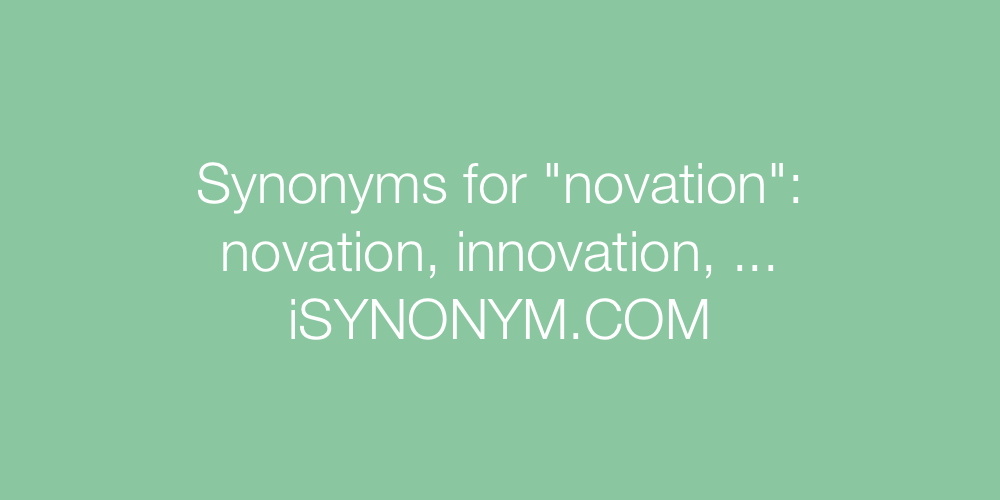 Synonyms novation