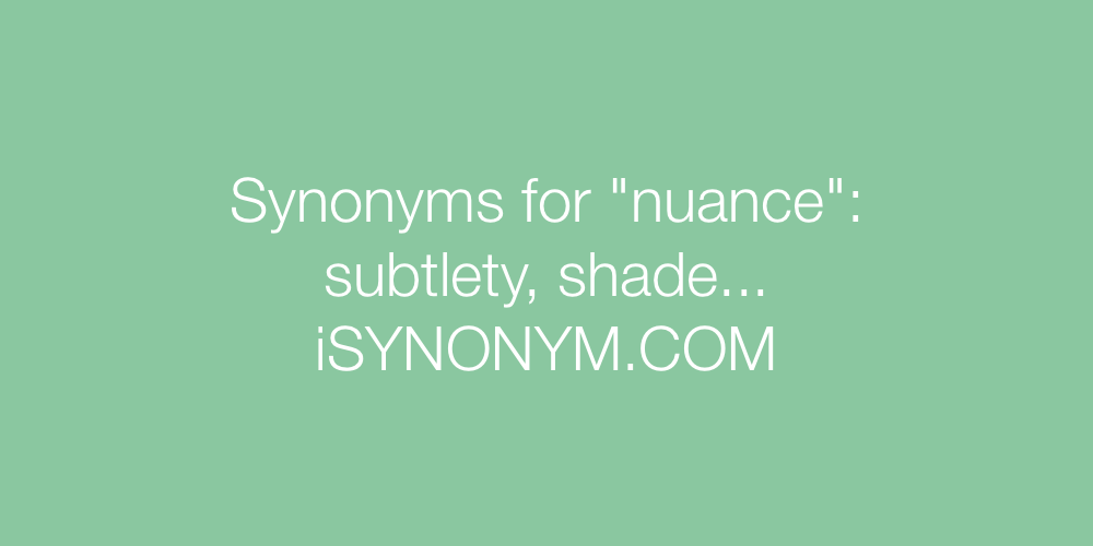 Synonyms nuance