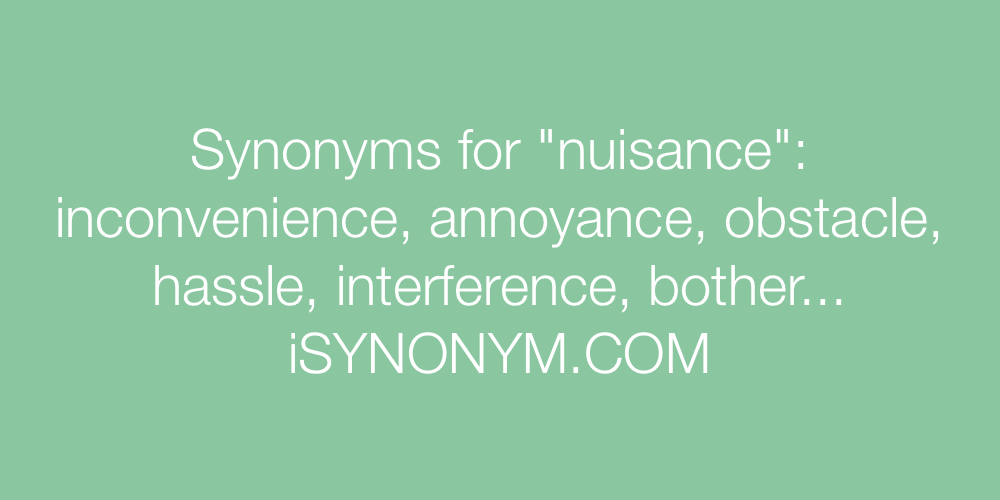 Synonyms nuisance