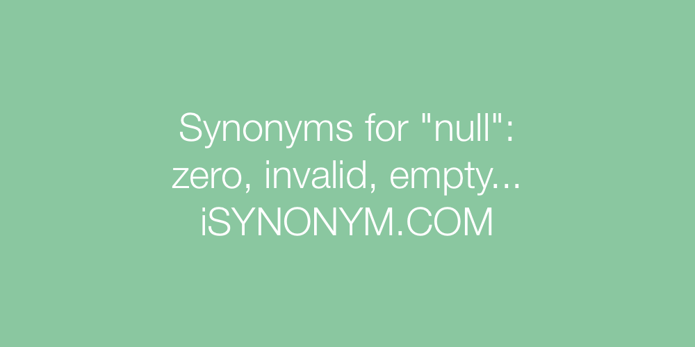 Synonyms null