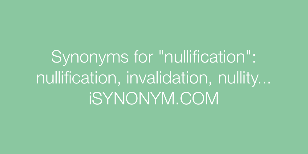 Synonyms nullification