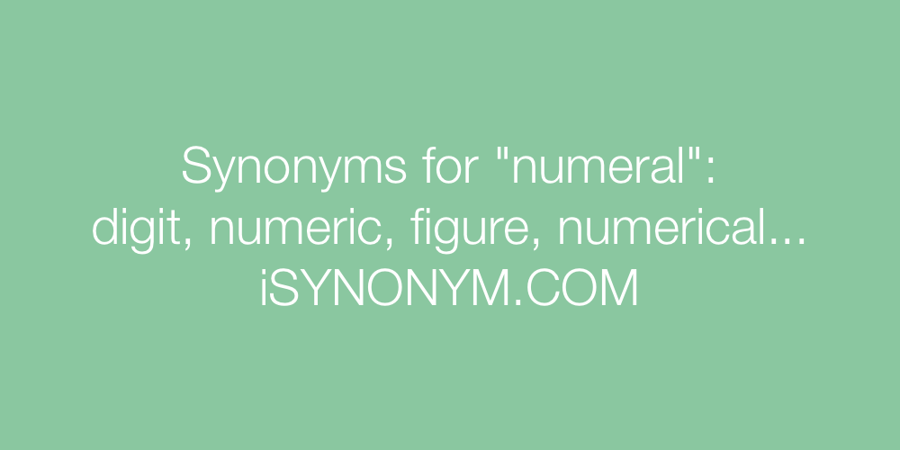 Synonyms numeral