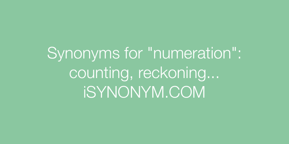 Synonyms numeration