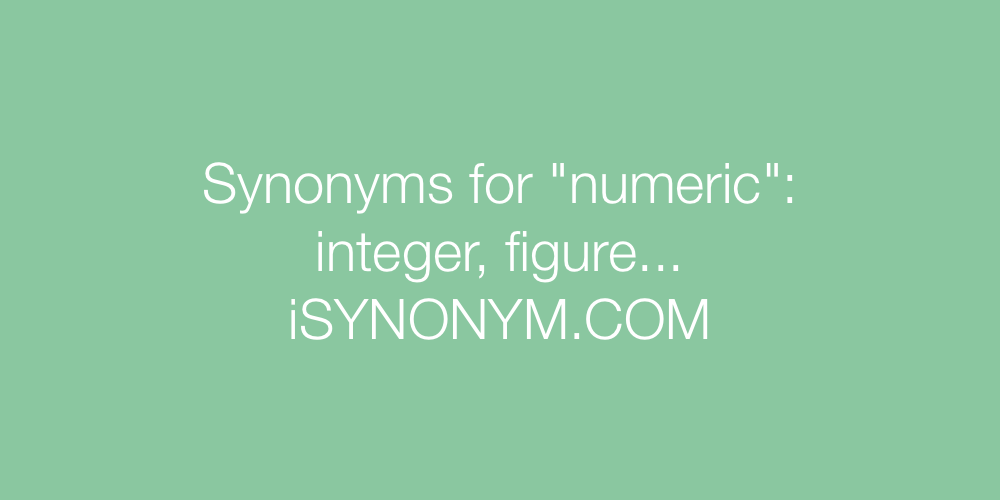 Synonyms numeric
