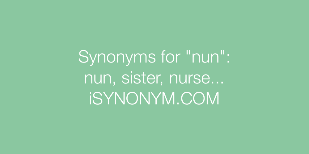 Synonyms nun