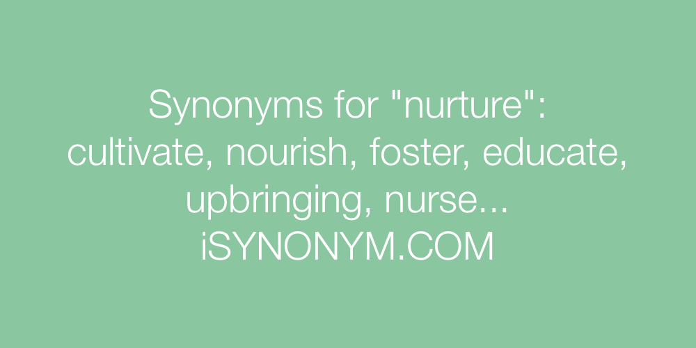 Synonyms nurture