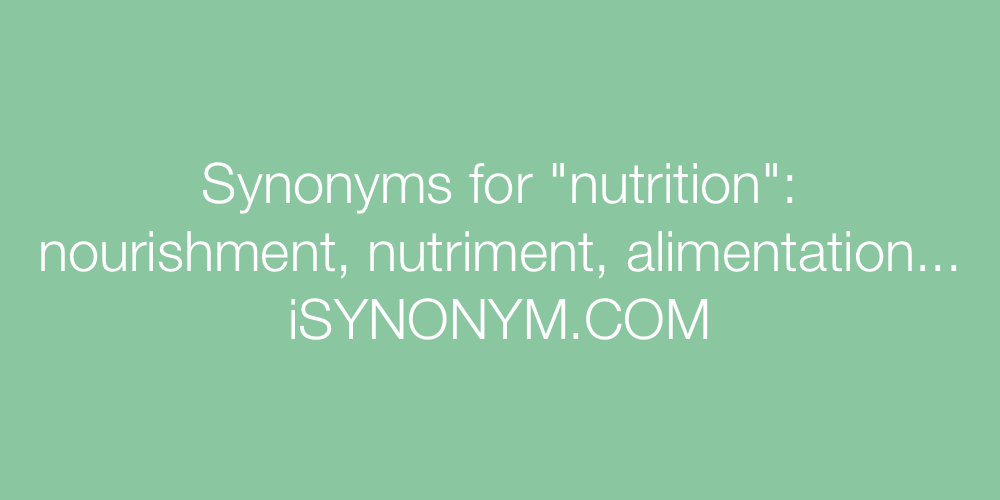 Synonyms nutrition