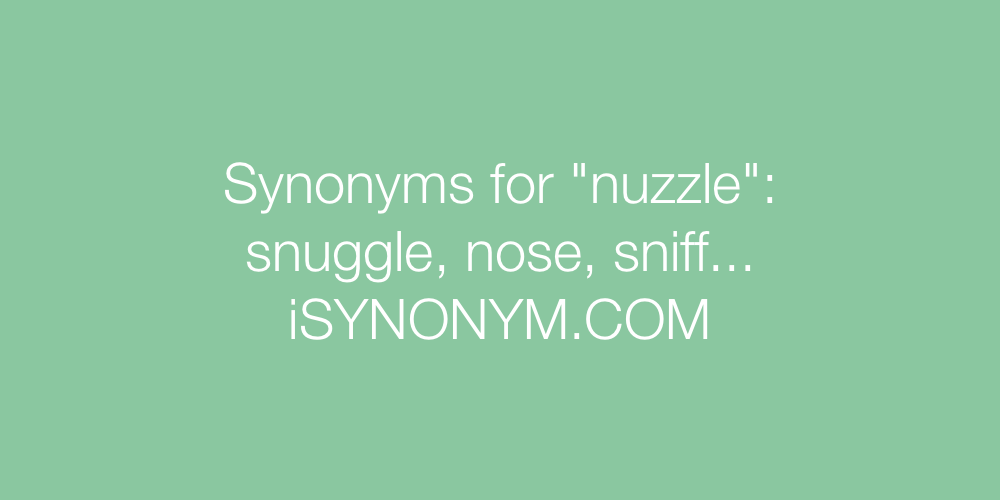 Synonyms nuzzle