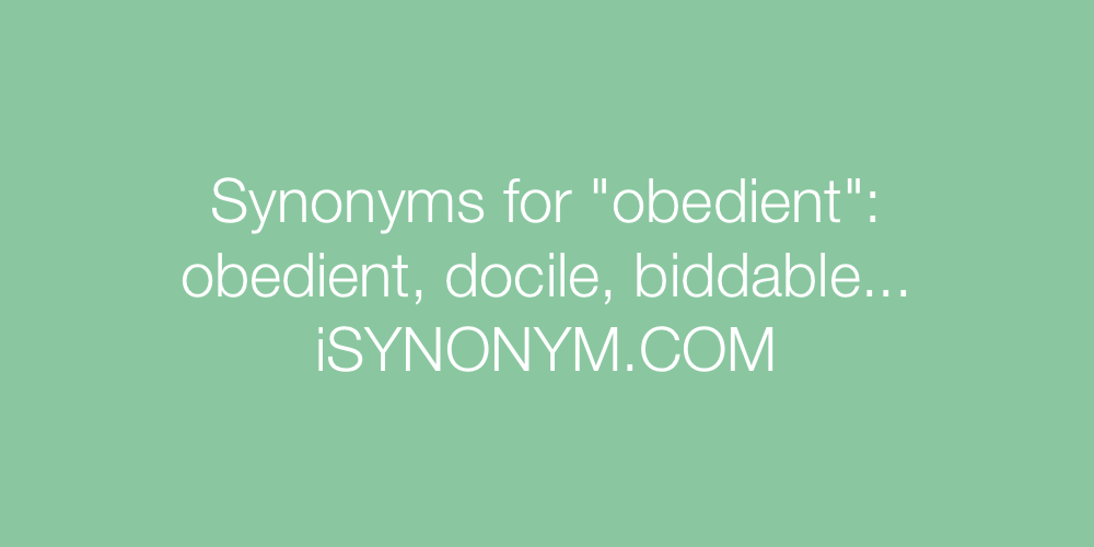 Synonyms obedient