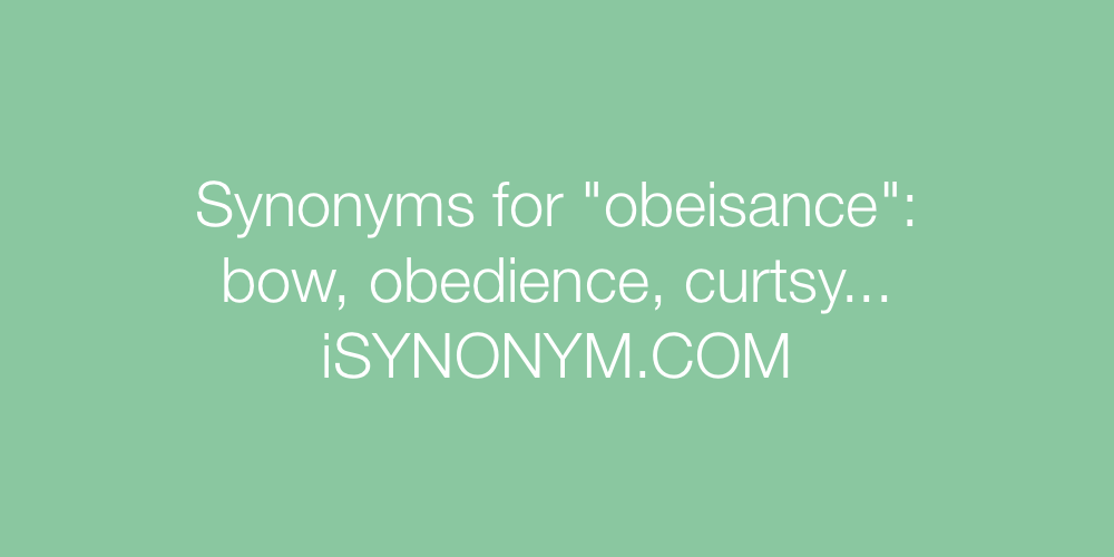 Synonyms obeisance