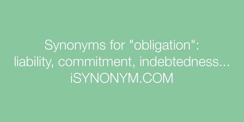 Synonyms obligation