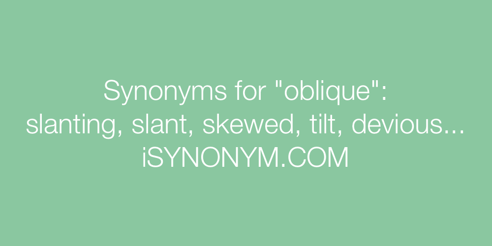 Synonyms oblique