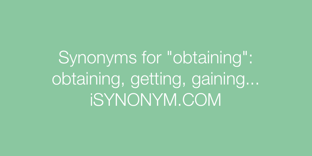 Synonyms obtaining