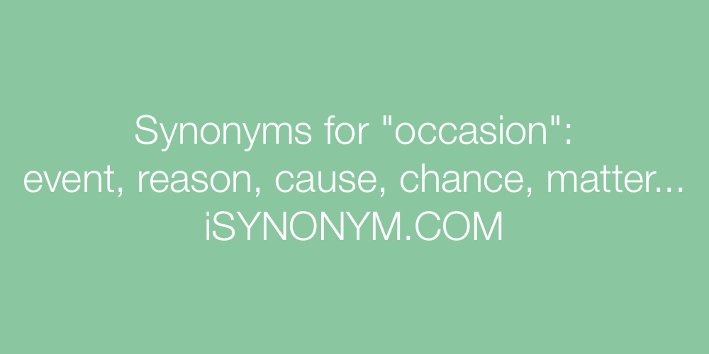 Synonyms occasion