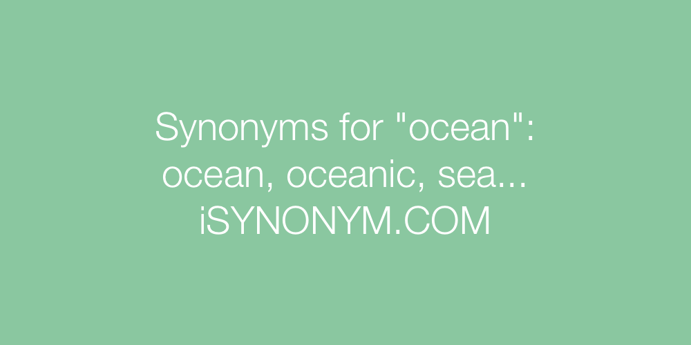 Synonyms ocean