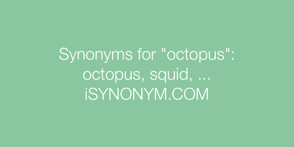 Synonyms octopus