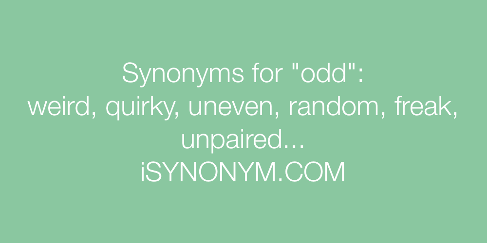 Synonyms odd