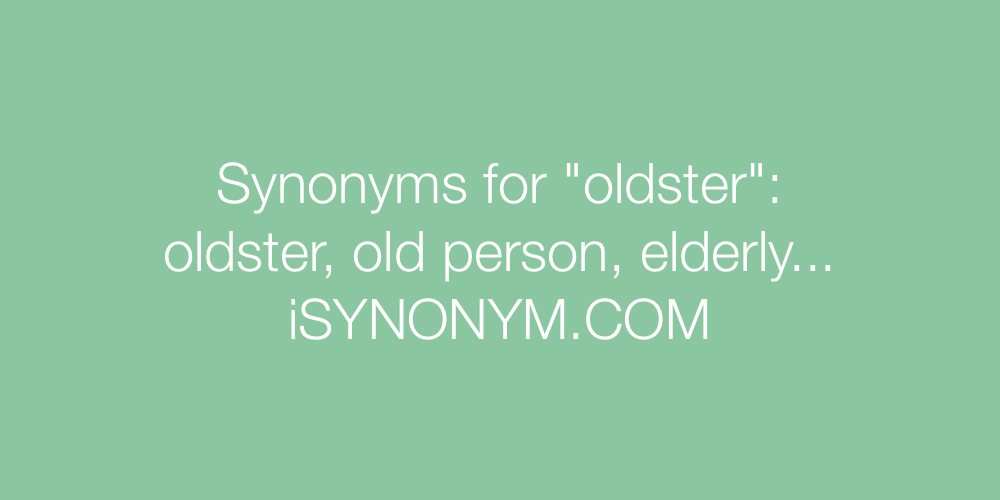 Synonyms oldster