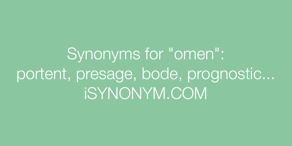 Synonyms omen