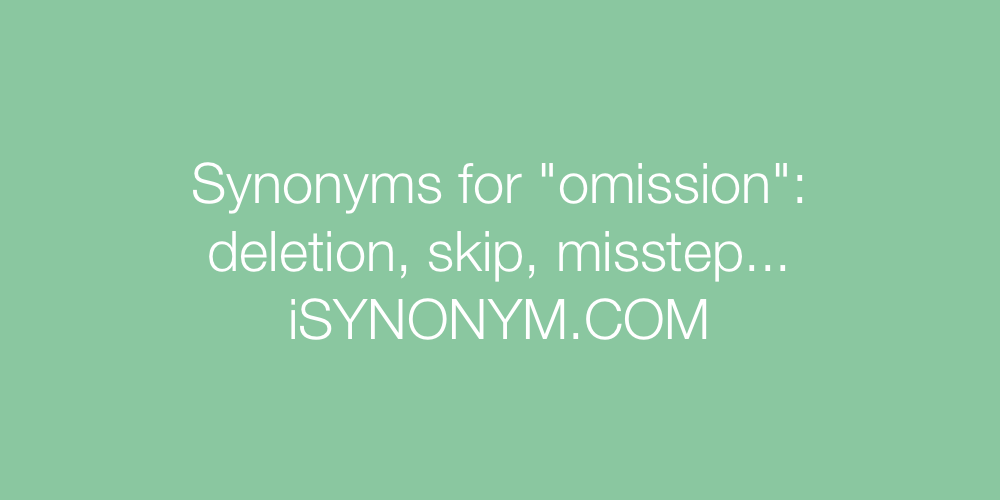 Synonyms omission