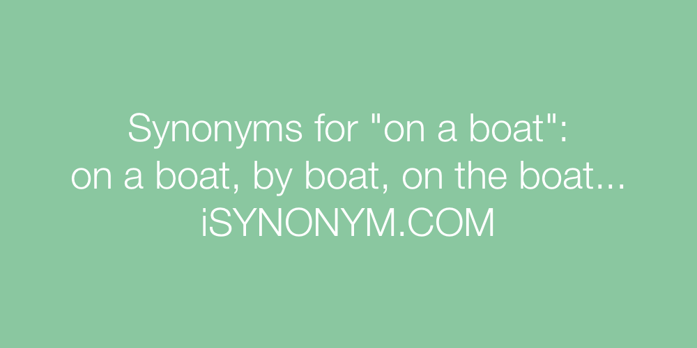 Synonyms on a boat