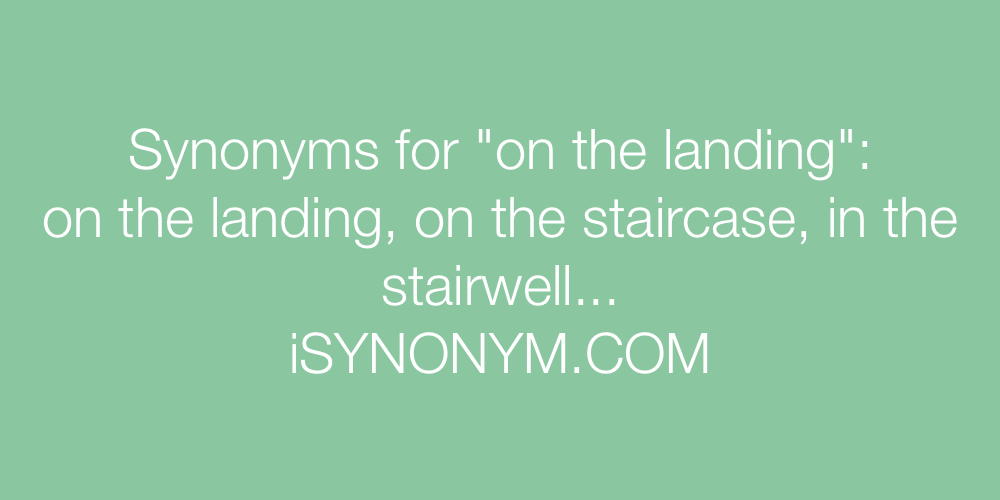 Synonyms on the landing