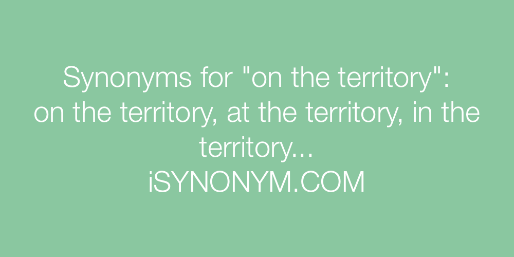 Synonyms on the territory