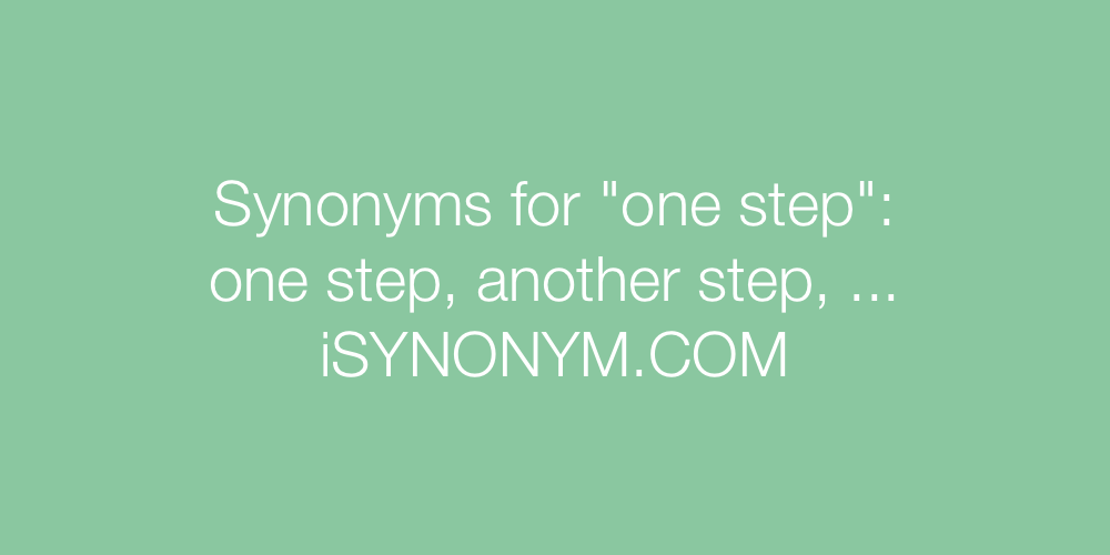 Synonyms one step