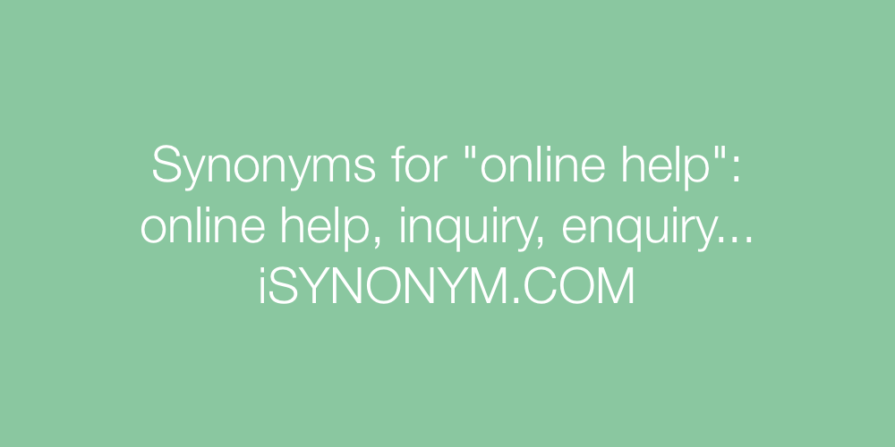 Synonyms online help