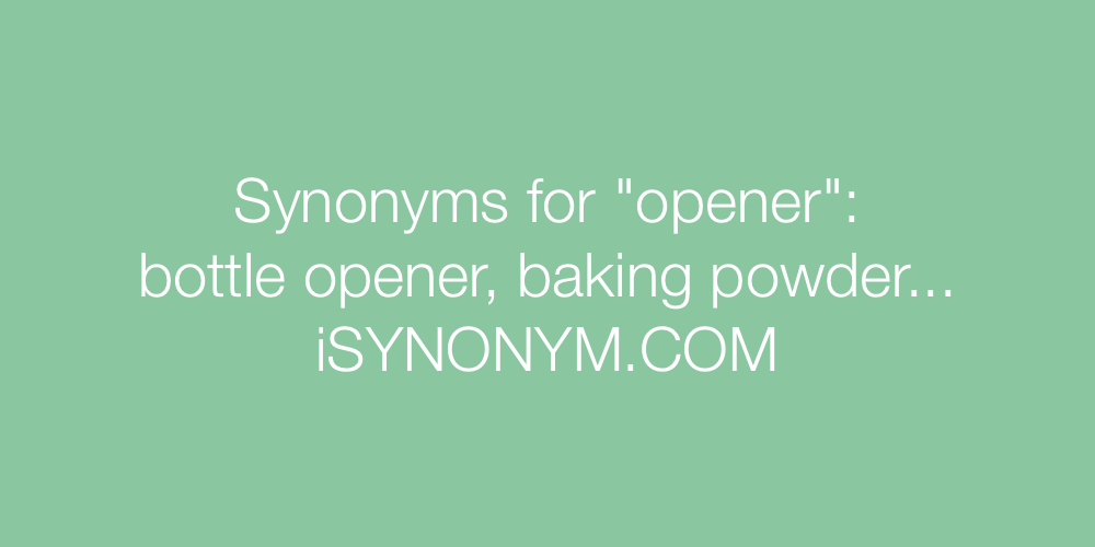 Synonyms opener
