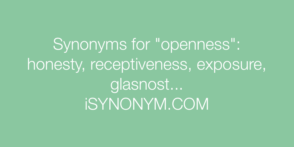 Synonyms openness