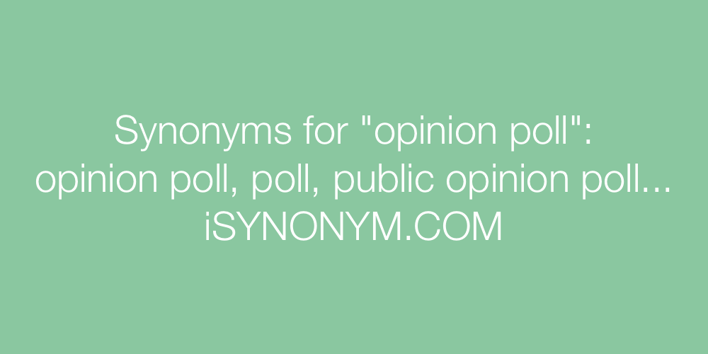 Synonyms opinion poll