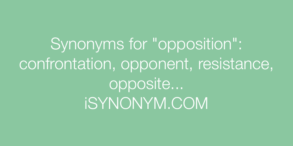 Synonyms opposition