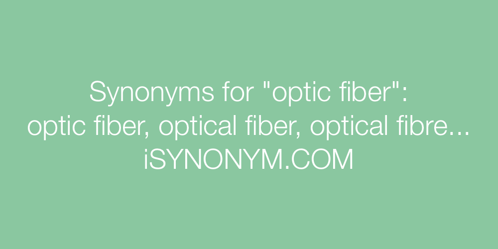 Synonyms optic fiber