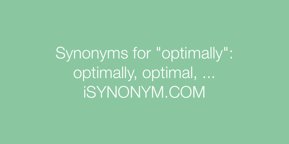 Synonyms optimally