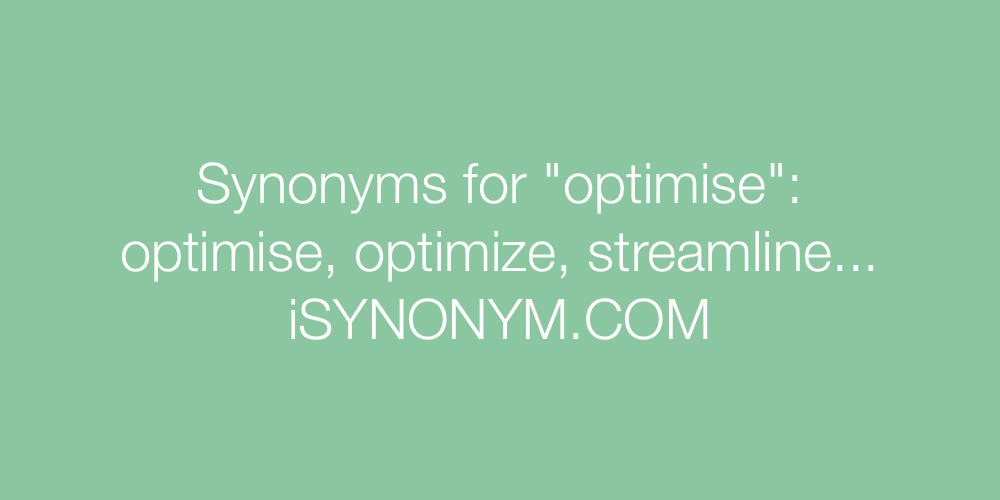Synonyms optimise