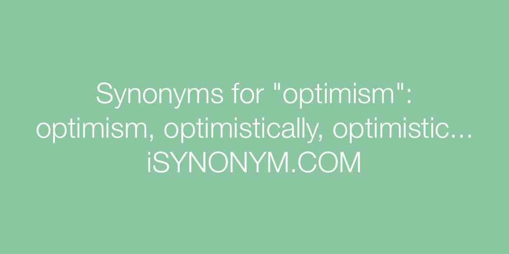 Synonyms optimism