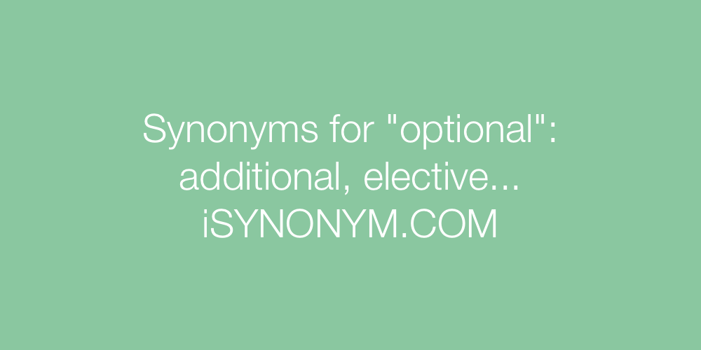 Synonyms optional