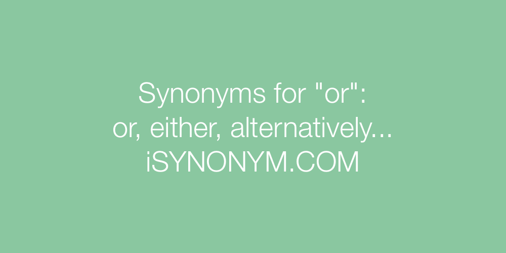 Synonyms or