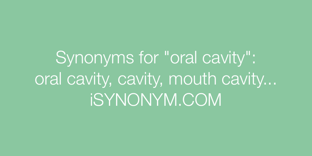Synonyms oral cavity