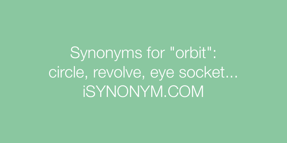 Synonyms orbit