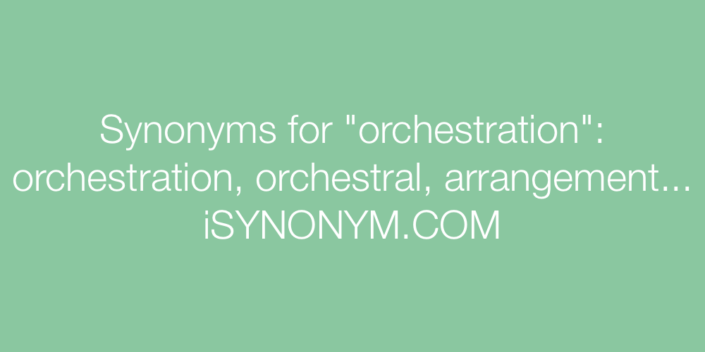 Synonyms orchestration