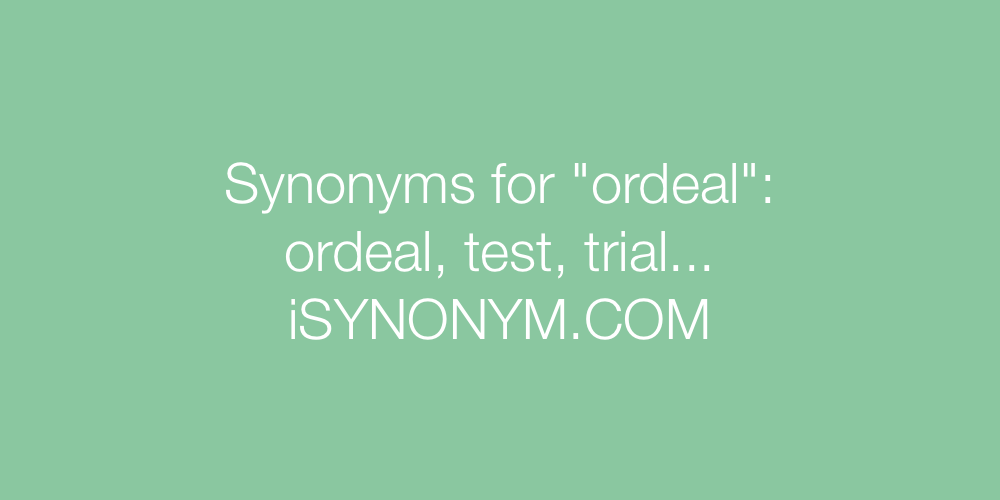 Synonyms ordeal