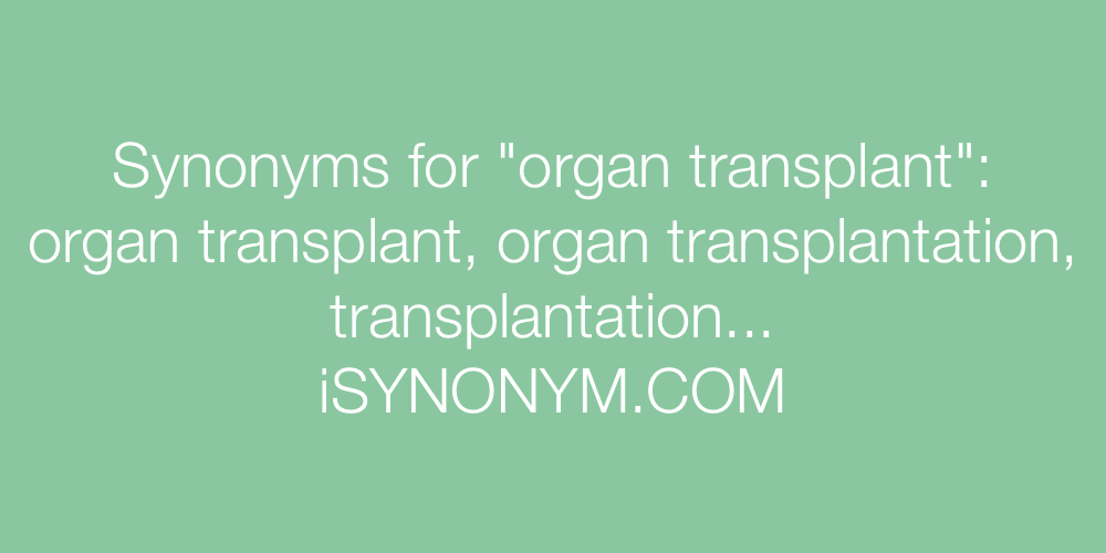 Synonyms organ transplant