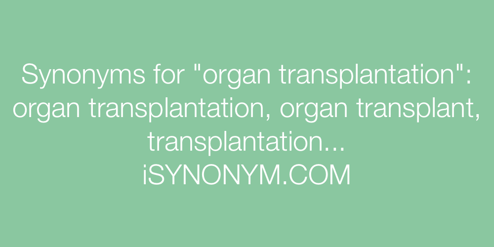 Synonyms organ transplantation