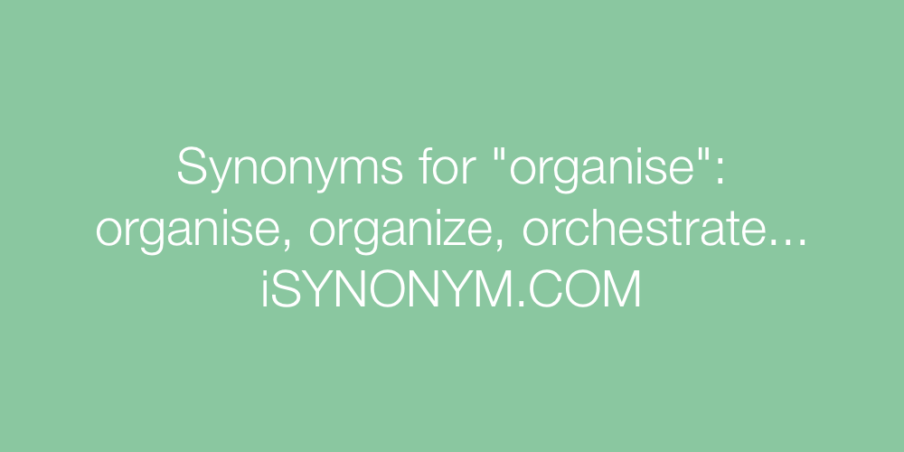 Synonyms organise