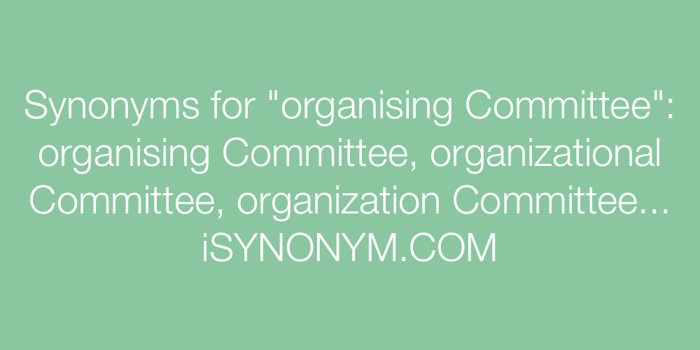 Synonyms organising Committee