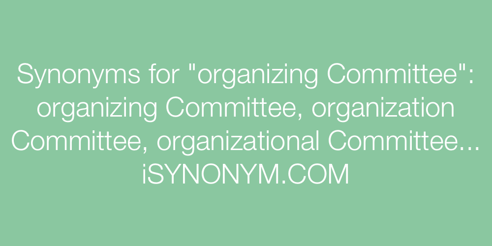 Synonyms organizing Committee
