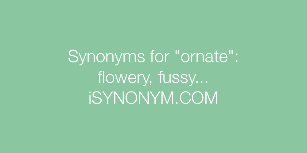 Synonyms ornate