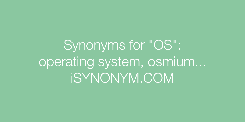 Synonyms OS
